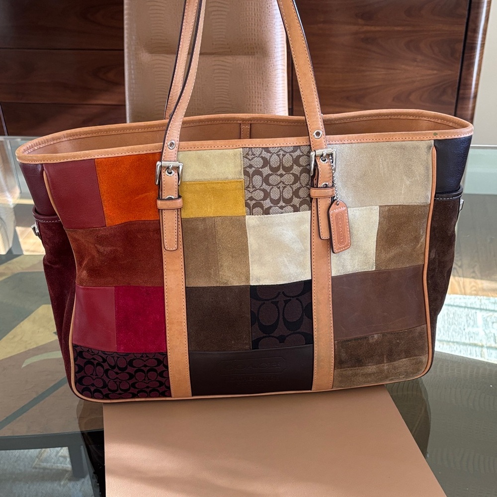 Coach Multicolor Patchwork Tote - image 1